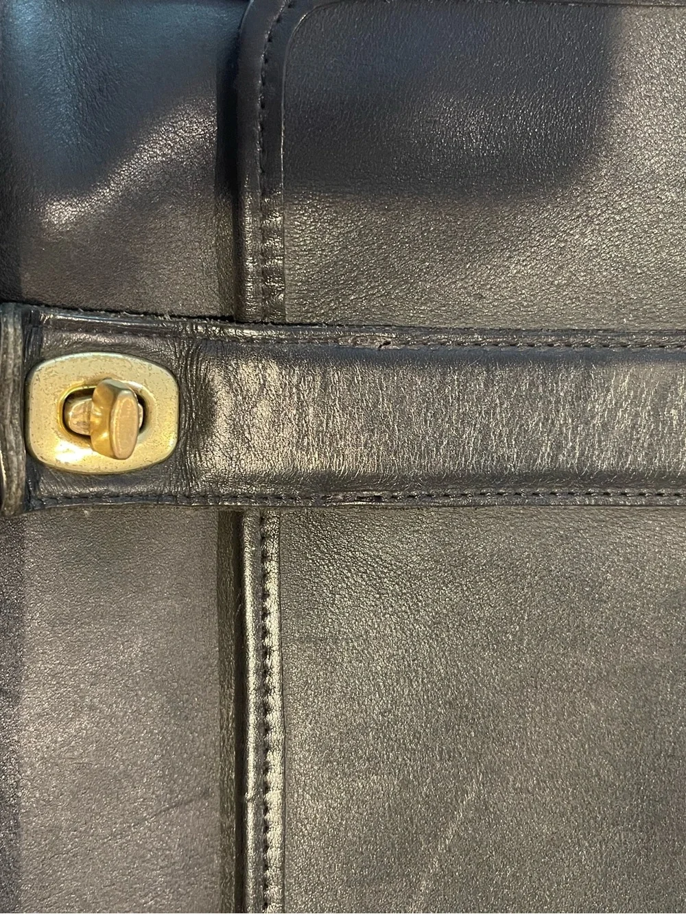 Coach Men's Black Leather Briefcase Bag